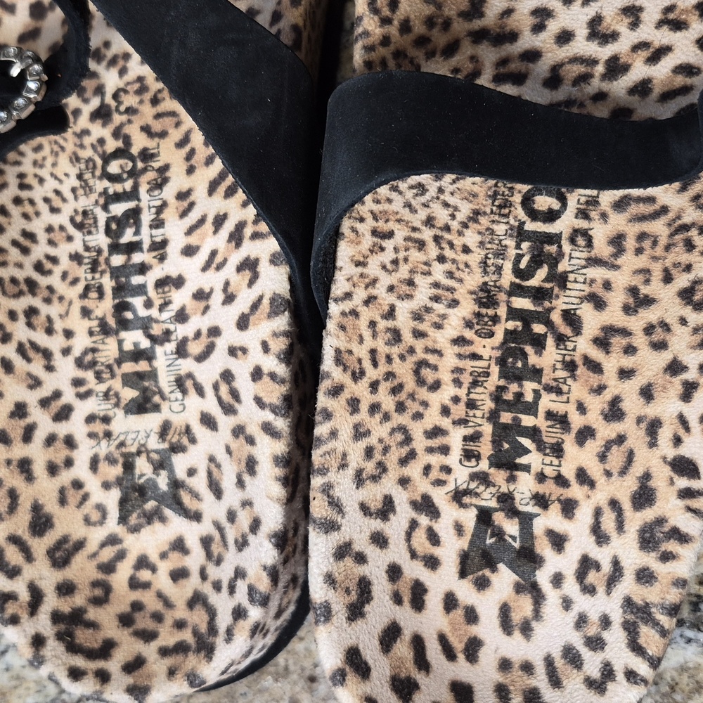 MEPHISTO Y2K Leopard IDELIA Walkers 37 US7.5 Black - Picture 4 of 9